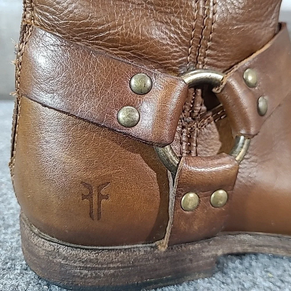 FRYE Phillip Harness Short Boots Women's‎ Size 7 B - Brown